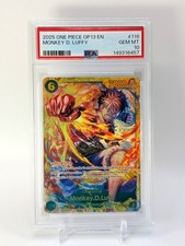 2025 One Piece OP13-Carrying on His Will - Monkey.D.Luffy 118 SEC - PSA 10