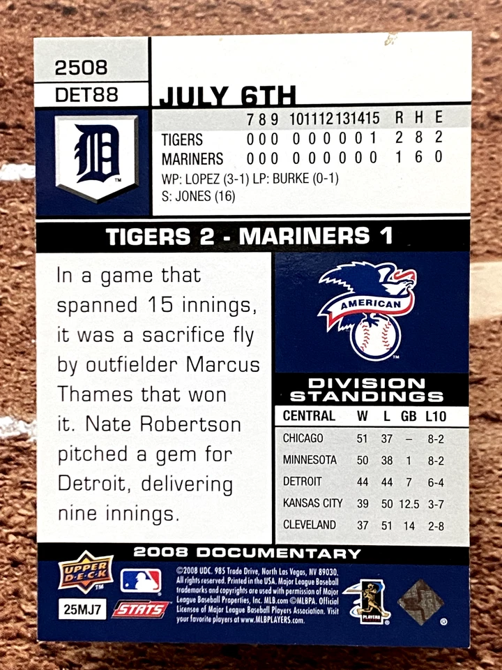 2008 Upper Deck Documentary Edgar Renteria #2508 - Image 2 of 2