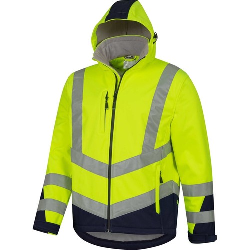 Warnschutz Softshelljacke Warnschutzjacke gelb orange Arbeitsjacke Safetytex - Bild 11 von 17