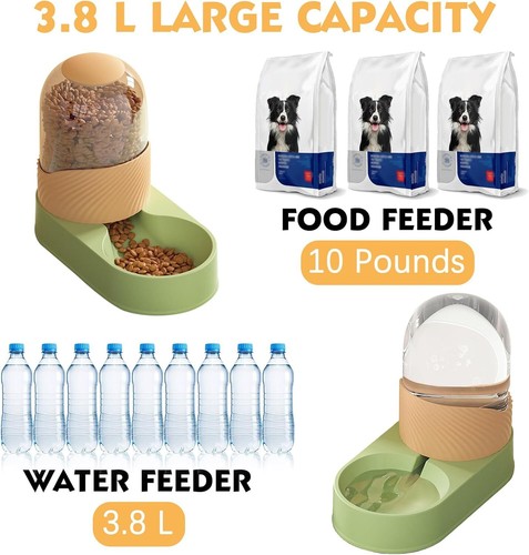 2 Pcs Gravity Dog Feeder and Water Dispenser Automatic Dog Cat Food and Water - Picture 4 of 11