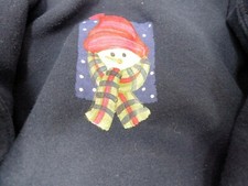 VTG Youth S Boys Gildan Hoodie Sweatshirt Navy Blue Snowman