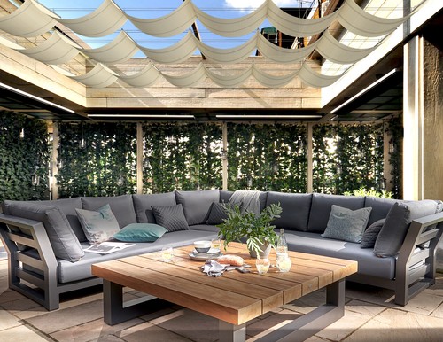 Waterproof Retractable Pergola Canopy Awning w/Steel Wire Patio Outdoor Yard - Picture 3 of 39
