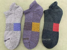 3 Pairs Bombas Men's performance honeycomb Ankle Socks Size Large 9-13 3 Colors
