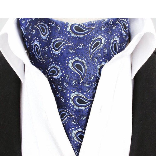Men’s Paisley Flower Wedding Cravat Tie Scarves Ascot Formal Business Necktie - Picture 3 of 13