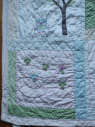 Pottery Barn Kids Hayley Owl Birds Floral Baby Toddler Crib Quilt Coverlet - 第 12/21 張圖片