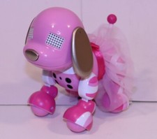 2014 Spin Master Zoomer Zuppies Interactive Pink Robot Puppy Dog