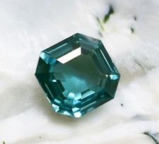New Natural D Green Sapphire 12.80 Carat Approx. Ring Size Gemstone Radiant Cut