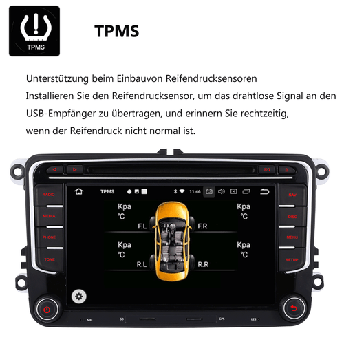 für VW Touran GOLF 5 6 Passat Tiguan Autoradio CarPlay DAB+ with DVD GPS WiFi BT - Bild 15 von 21