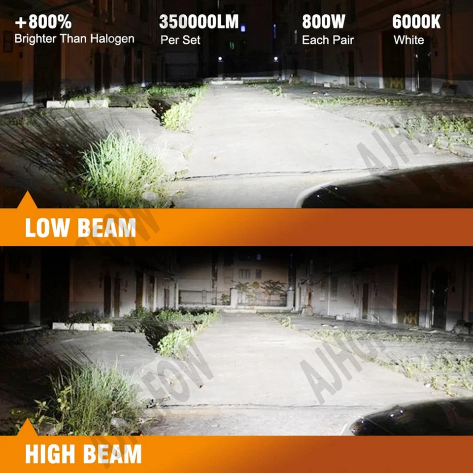 H11 Combo LED Headlight Bulbs High Low Beam kit White For Volvo S80 2007- 2013 - Image 3 of 4