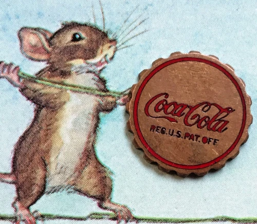 Vintage COCA COLA COKE Emblem Copper Bottle Cap Antique Enameled Official #G18A