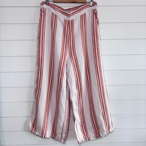 Christian Siriano New York linen cotton blend capris Pants size XL Boho cottage