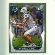 #72 Mitchell Tinsley Penn State Nittany Lions 1st 2022 Bowman Chrome University