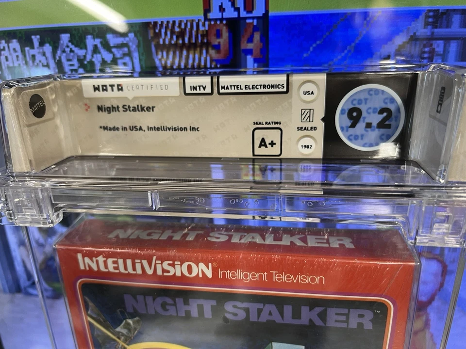 1982 Mattel Intellivision Night Stalker Graded WATA 9.2 A+ NEW SEALED H-Overlap - Image 2 of 4