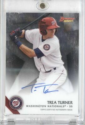 TREA TURNER 2015 TOPPS BOWMAN BEST AUTO B15-TT PHILLIES TEAM USA 