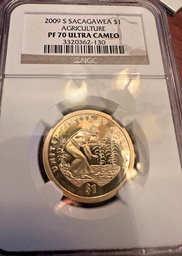 2009 S $1 Sacagawea NGC PF 70 Agriculture HIGHEST GRADE POSSIBLE 130