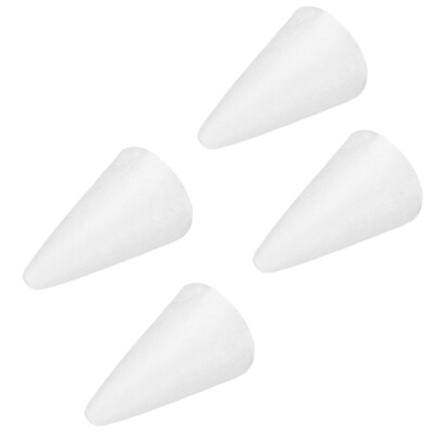 Foam Cones for DIY Arts and Crafts 2.28 x 1.3 inch Polystyrene Cones 4 Pack