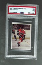 1981-82.   OPC sticker.    Brian Propp       #180      PSA 7