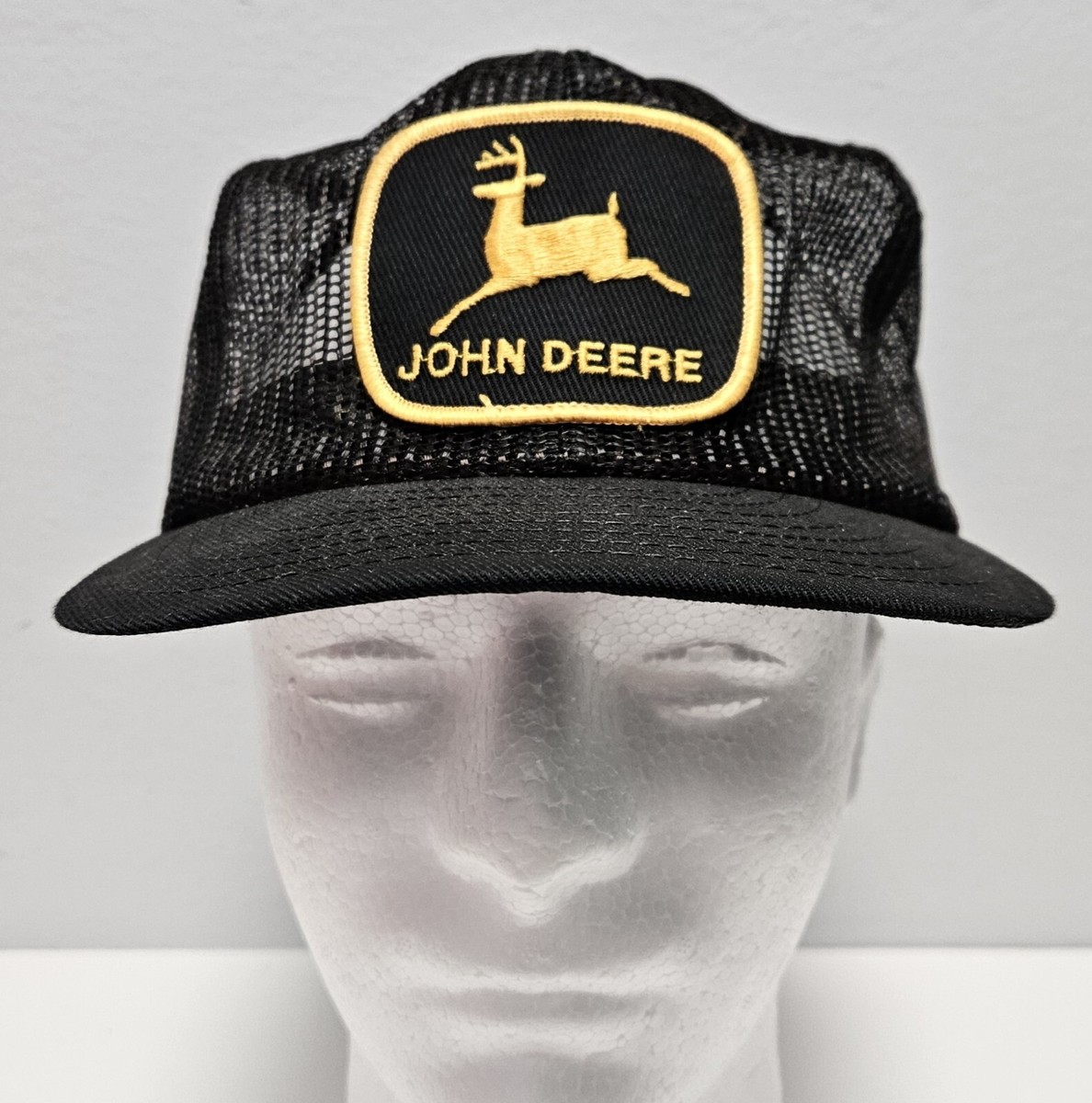 VINTAGE JOHN DEERE SNAPBACK TRUCKER PATCH Full Mesh FARM WEAR CAP