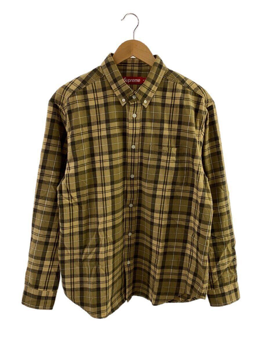 Supreme Long Sleeve Shirt 24AW Plaid Flannel M Cotton Yellow Supreme Long Sleeve Shirt 24AW Plaid Flannel M Cotton Yellow