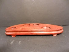 Fine China Solid Oak wooden Plane Flat Hand Carved 60's Oval Display stand 3396