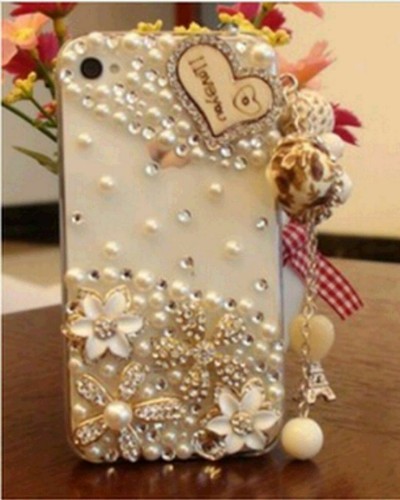 Women Handmade Shockproof Diamond Glitter Sparkle Bling Diamonds Phone Back Case - Picture 7 of 10