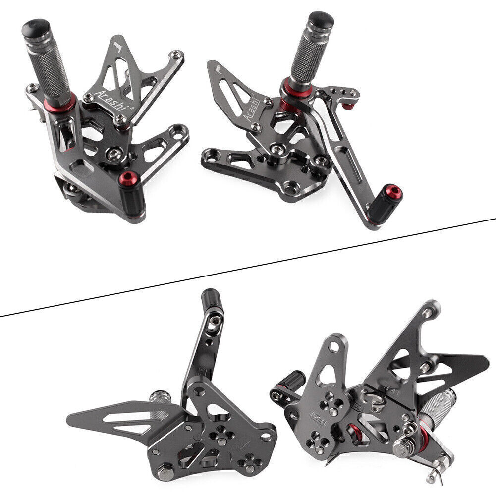 FXCNC CNC Billet Aluminum Rearset Foot Pegs For Kawasaki Ninja ZX6R / ZX-6R 636 (2003-2004)