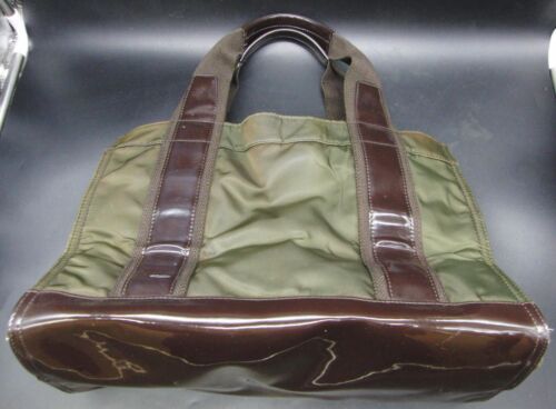 Tory Burch Vintage Fashion Army Green Bag Tote Essentials Nylon Handtasche B033 - Bild 2 von 9