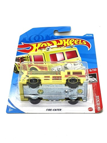 Hot Wheels Amarillo Comedor de Fuego Niños Modelo Diecast Coches de Juguete HW Camión de Rescate 1:64 - Imagen 5 de 6