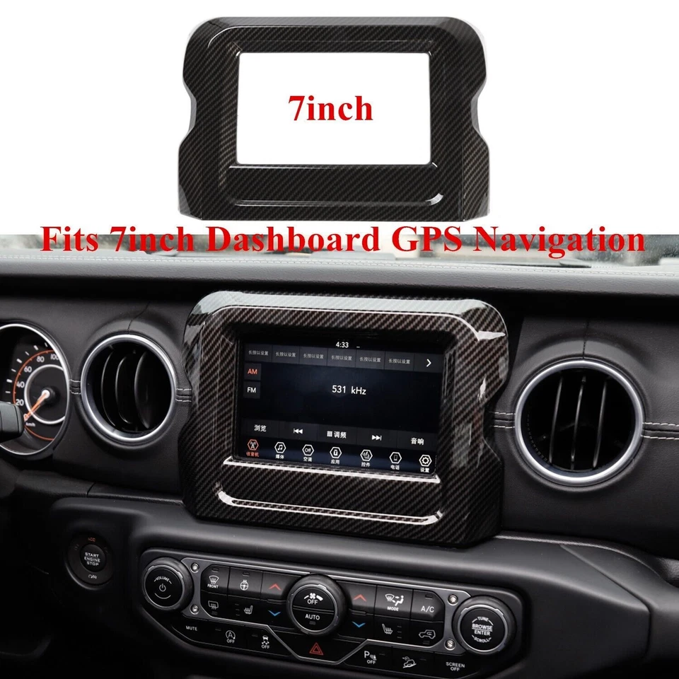 20x Interior Whole set Trim Cover Kit For Jeep Wrangler JL JT 2018+ Carbon Fiber - Image 3 of 4