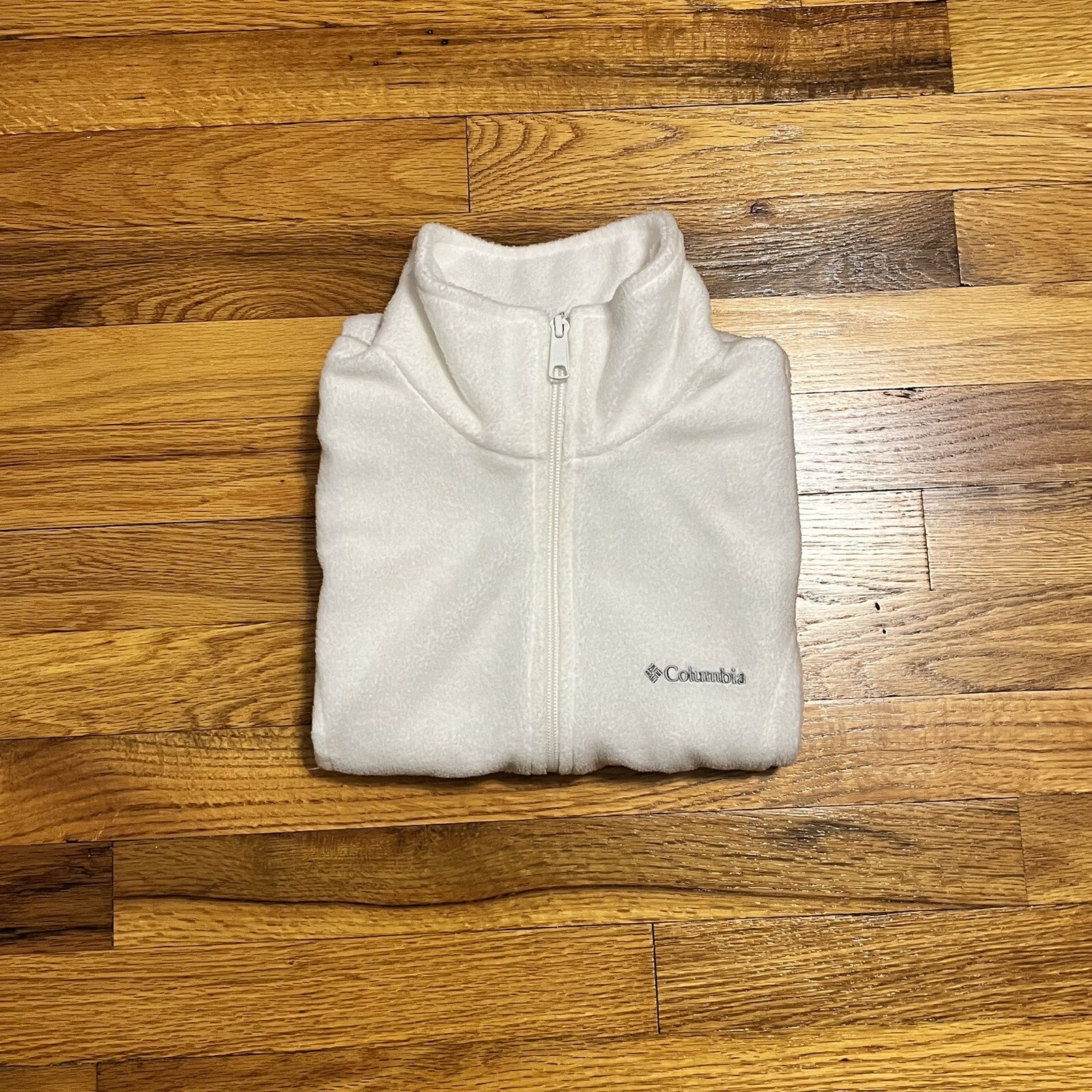 Columbia Lightweight Fleece Vest Women’s Size S Small White Full Zip