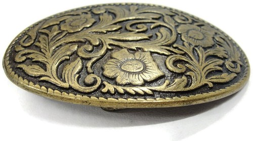 Women's Floral Belt Buckle Vintage Nice Workmanship - Picture 10 of 12
