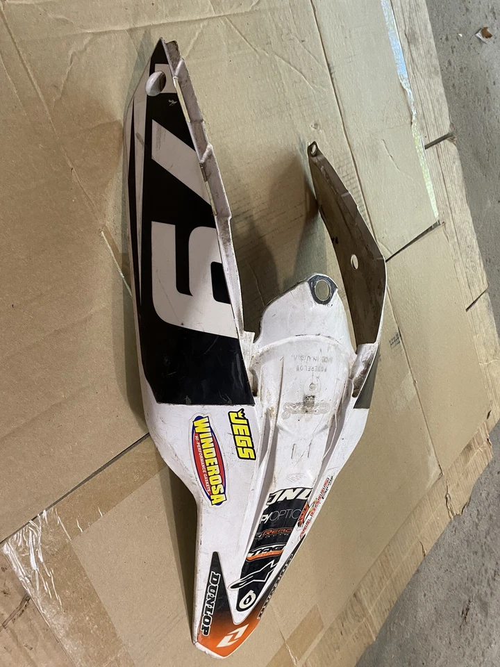 Ktm 125 144 150 250 450 Sx Sx-f 2007-2010 guardabarros trasero matrícula lateral blanco Foto 2 de 4