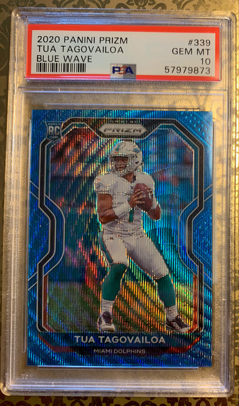 2020 Tua Tagovailoa  #339 Panini Prizm Blue Wave /199  🌟🔵🌟🔵🌟🔵 LOW POP 22
