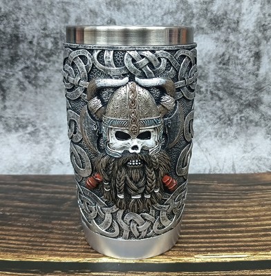 Authentische Wikinger-Kaffeetasse - handgefertigte nordische Tasse für Java-Enthusiasten