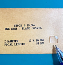 Edmund One Lens Plano Convex 10mm x 10mm Diameter 55mm Focal Length