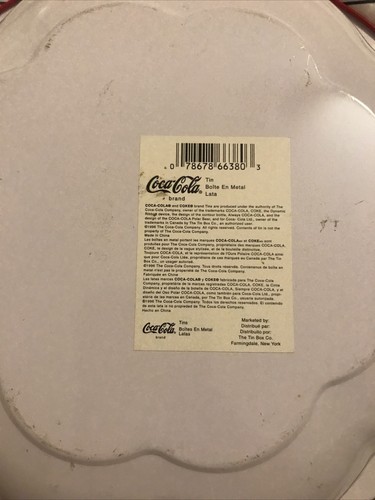 Vintage 1995 Red Metal Coca Cola Tin - Coke Decor - Dish/Bowl Free Shipping - Picture 2 of 2