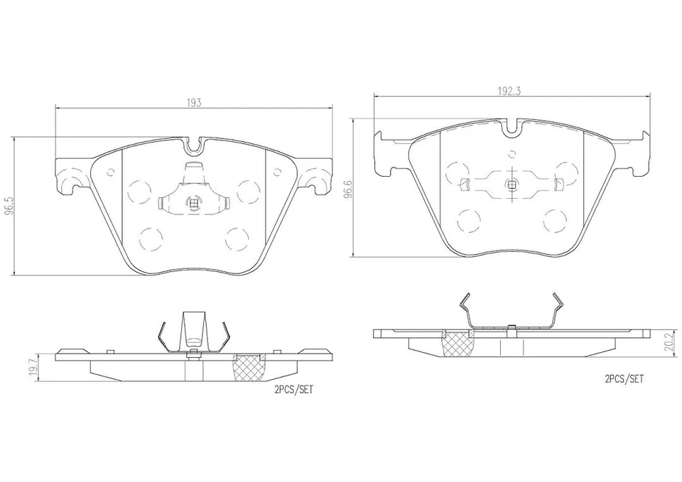 Pastillas de freno delanteras Brembo de cerámica para BMW 760Li 2010 2011 2012 2013 2014 2015 Foto 4 de 4