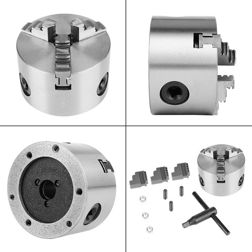 3" Lathe Chuck 3 Jaw 80mm SelfCentering K1180 CNC Chuck 4000rpm Metal