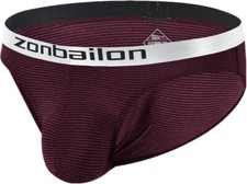 Mens Low Rise Breathable Briefs Bulge Enhancing Underwear Briefs TAGLESS Bikini