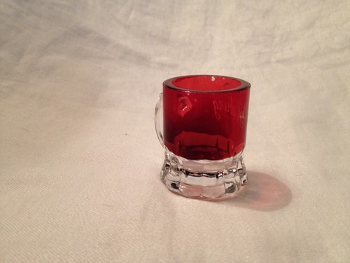 Antique Ruby Flash Script Gettysburg Tiny Mug/Toothpick Holder - Picture 4 of 8
