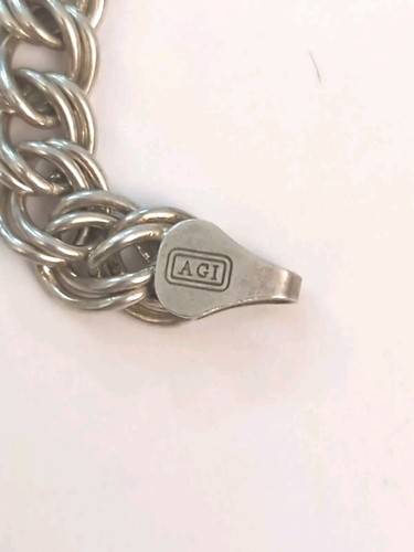 Sterling silver 925 Italy AGI Chain Bracelet - Picture 4 of 4