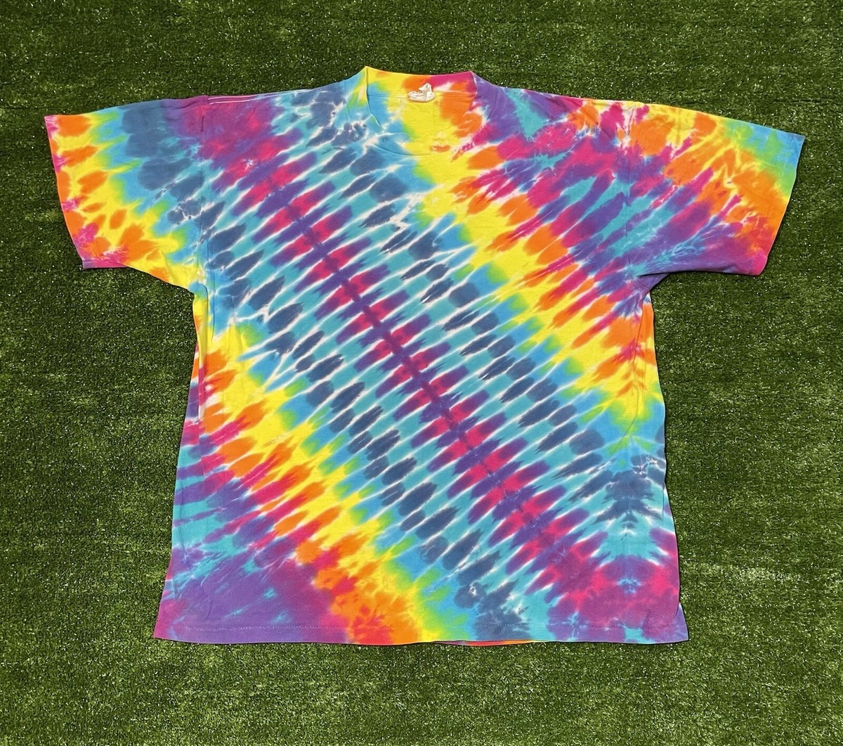 トップス vintage damage tie-dye linen knit vintage Single Stitch Eye Dye Brand HAND CRAFTED Tie Dye