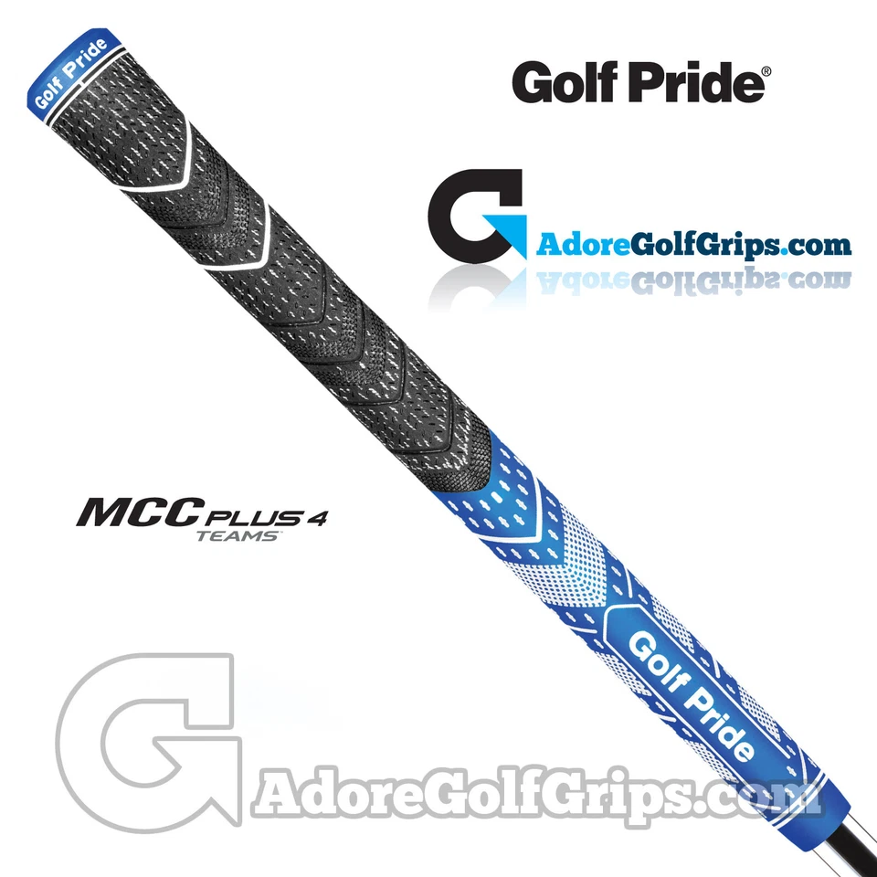 NUEVO - Empuñaduras medianas Golf Pride MCC Plus 4 equipos - negras/azules/blancas x 1