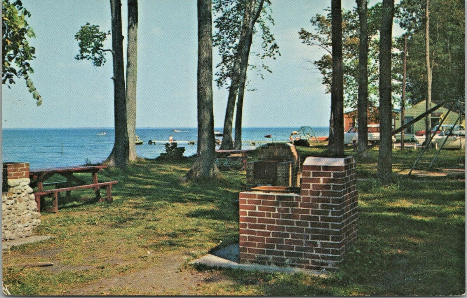 Public Park Houghton Lake Heights Michigan 1958 Postcard Unposted eBay