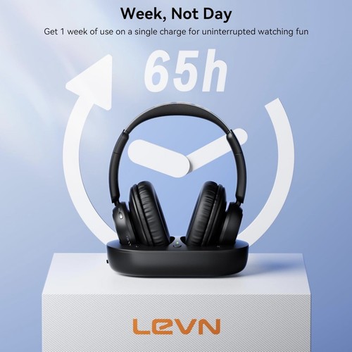 Wireless Headphones for TV Watching TV Transmitter Charging Base Headset - Picture 6 of 6