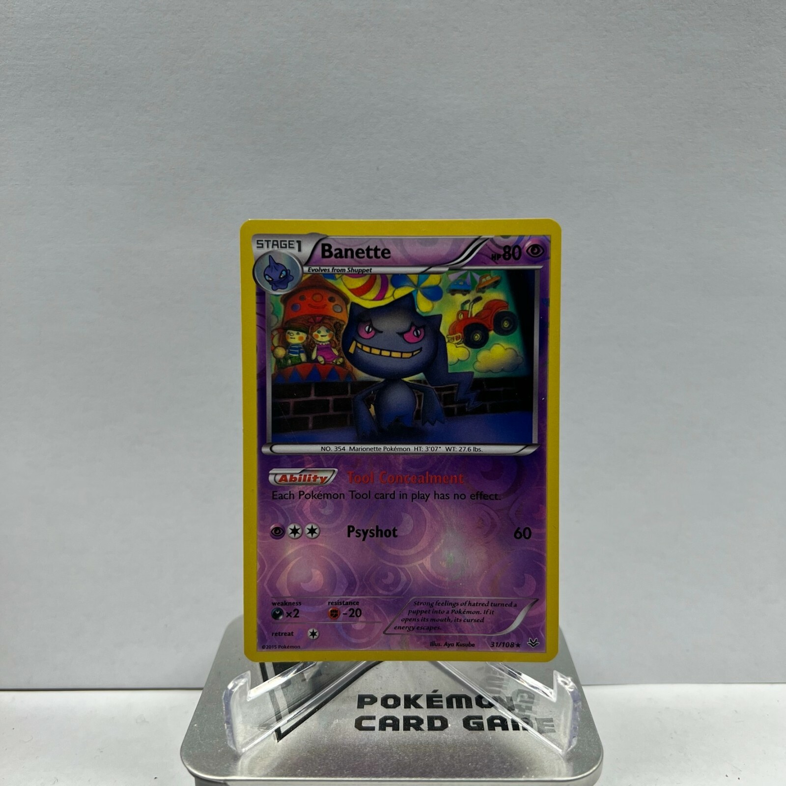 Pokemon TCG Banette 31/108 Reverse Holo Rare XY Roaring Skies LP/NM