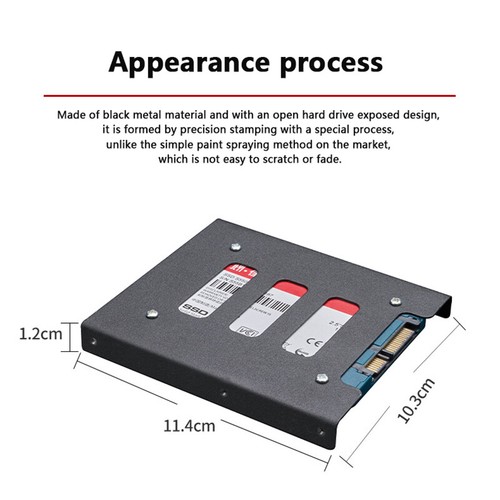 2.5" Skids For SSD To 3.5" Bay Caddy Tray Hard Drive HDD Metal Mounting Dock - Photo 6/13