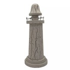 Wooden Lighthouse Figurine Light Gray 7.5" x 3” Nautical Decor