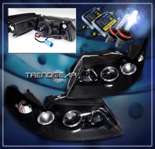 1999-2004 Ford Mustang Halo Projector Headlighthid 8k Black 2000 2001 2002 2003