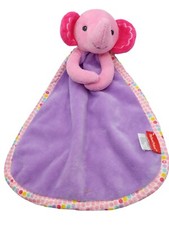 Fisher Price Elephant Security Blanket Baby Lovey Plush Pink Purple 2015